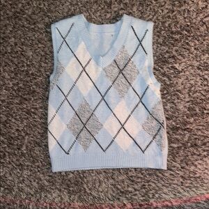 Kohl's Blue Argyle Sweater Vest